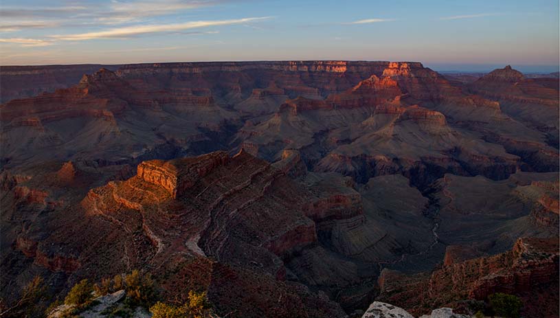 Shoshone Point at sunset. W. Tyson Joye, NPS