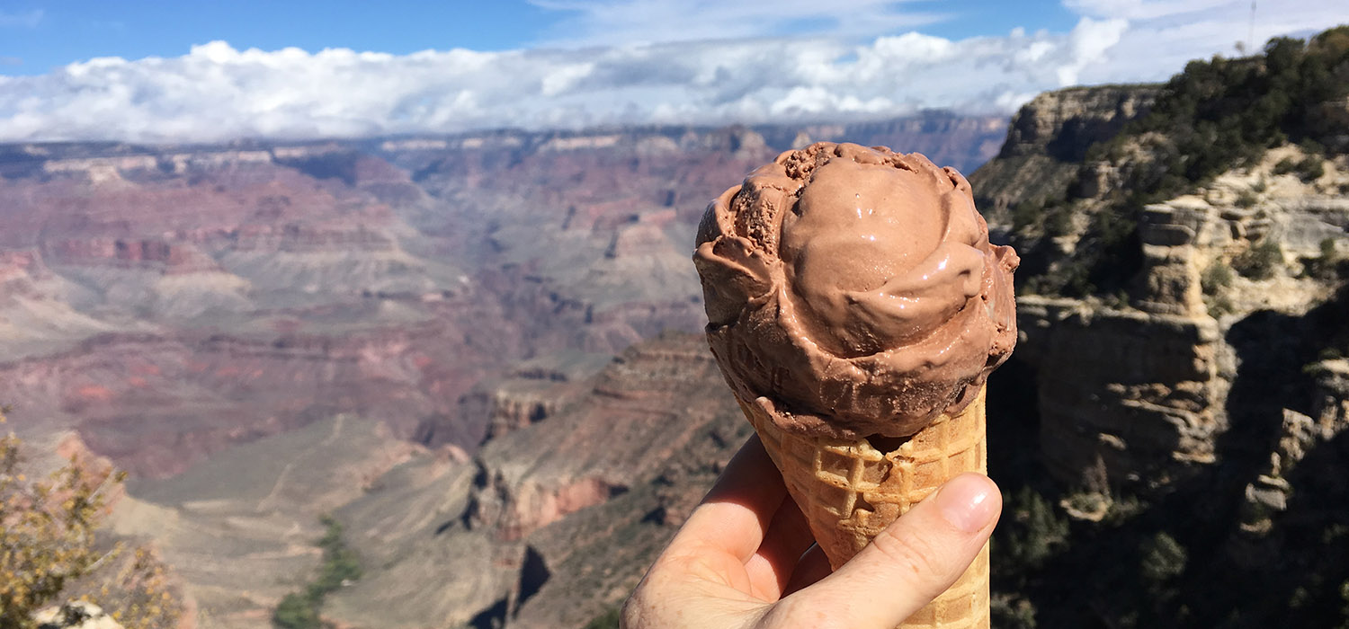 Ice cream at the Grand Canyon