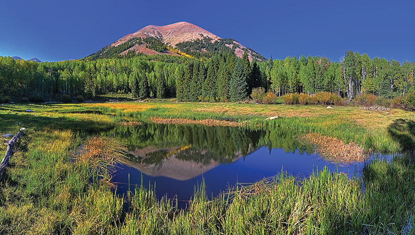 Mt. Peale and Beaver Lake, Utah