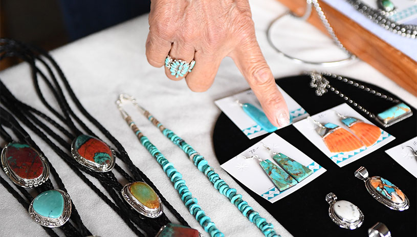 Native jewelry for sale at the Grand Canyon.