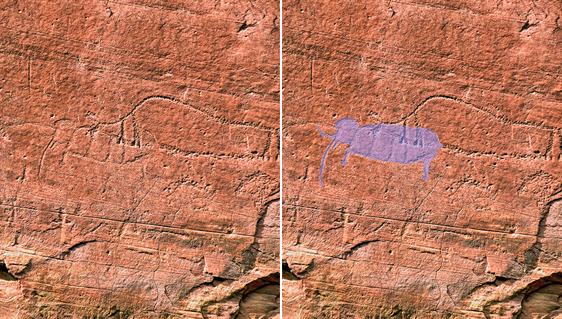 Mammoth rock art