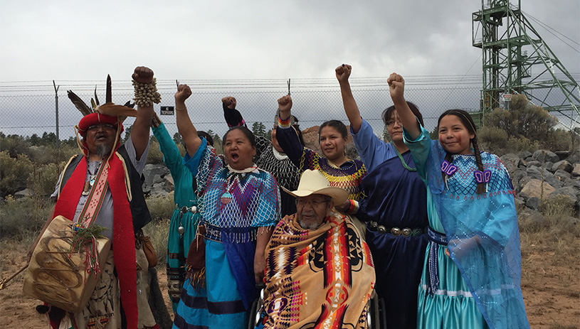 Havasupai tribal members protest Canyon Mine