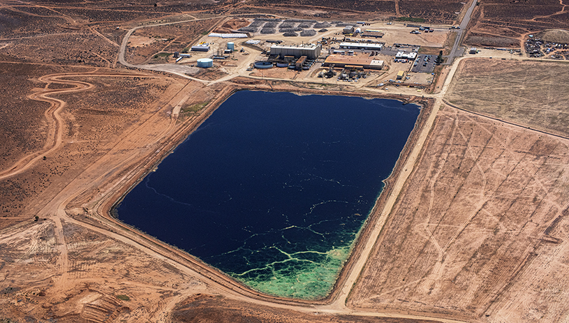 White Mesa Mill tailing pond 1