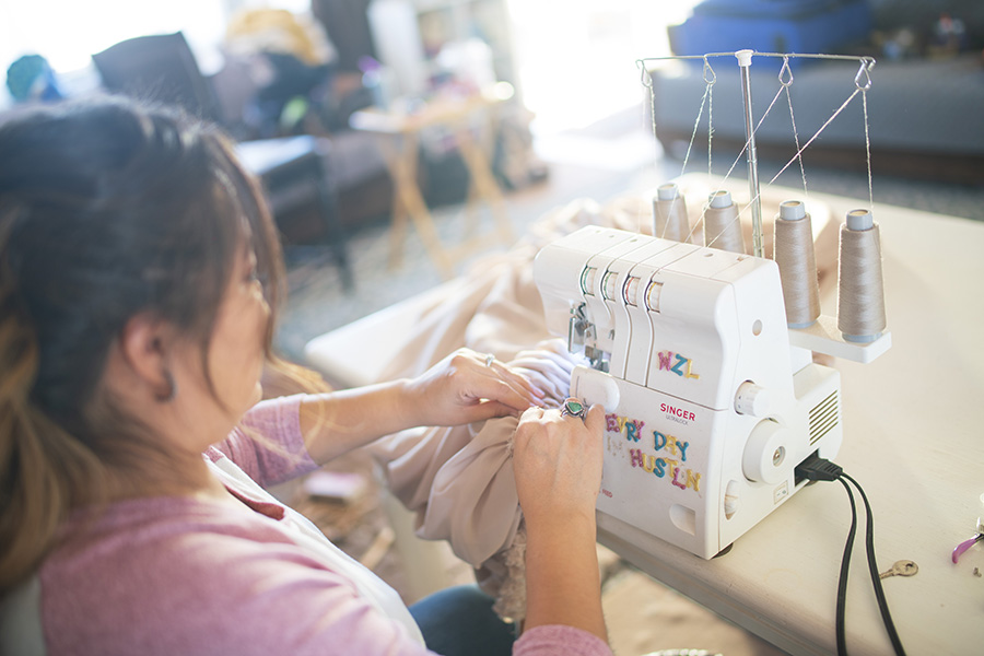 Marisa Mike sewing