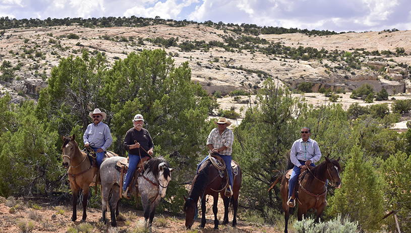 Utah Dine Bikeyah horsemen, who Secretary Zinke refused to meet with. Photo by Tim Peterson