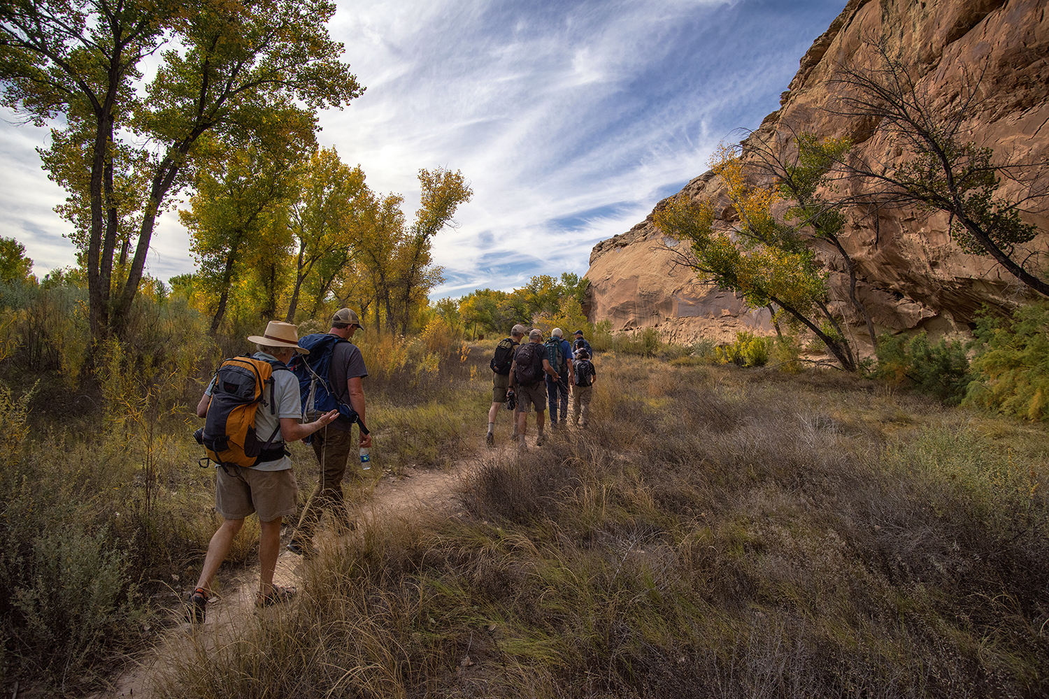 Bluff Trail hikers