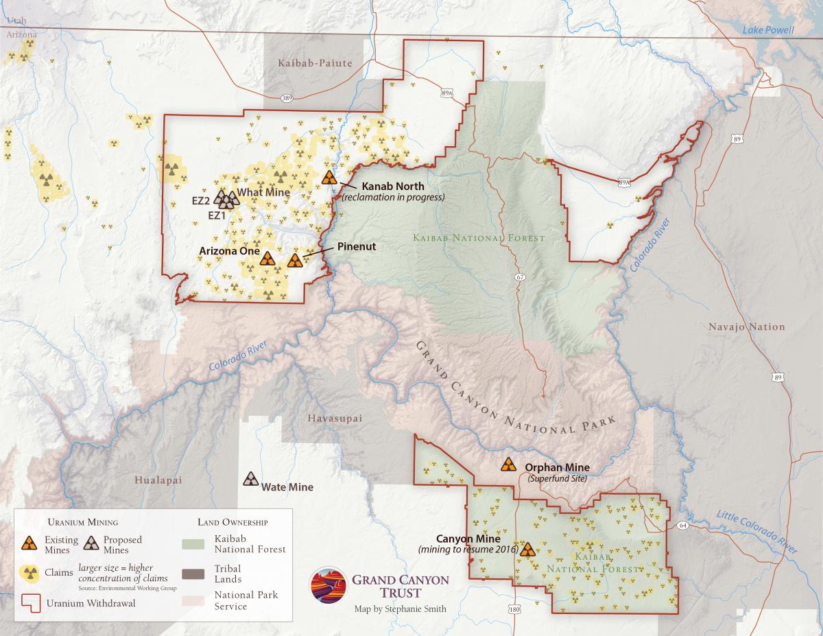 Uranium claim map