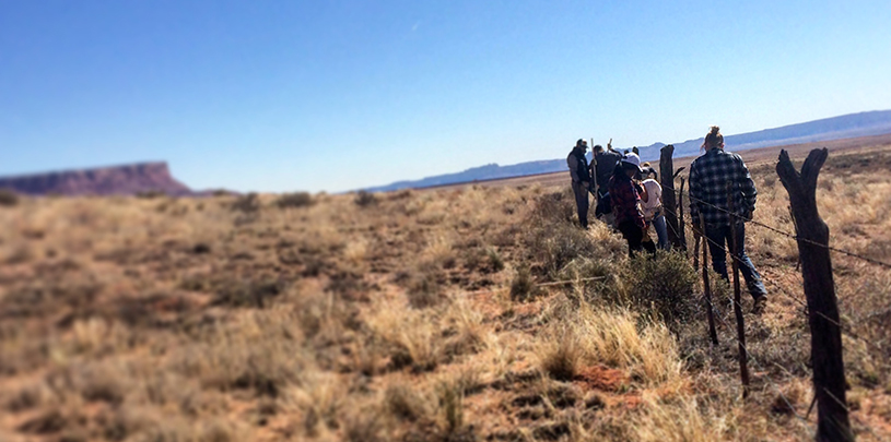 NAU students modifying fences