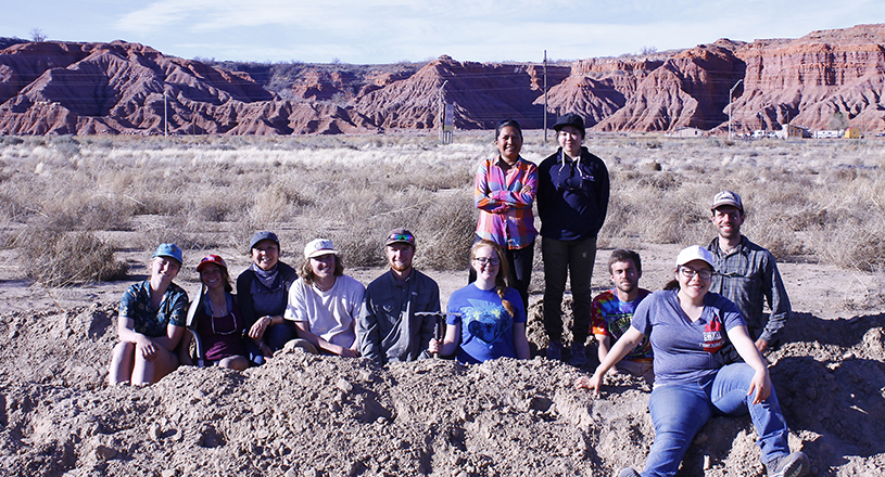 Fort Lewis College Students digging irrigation ditch