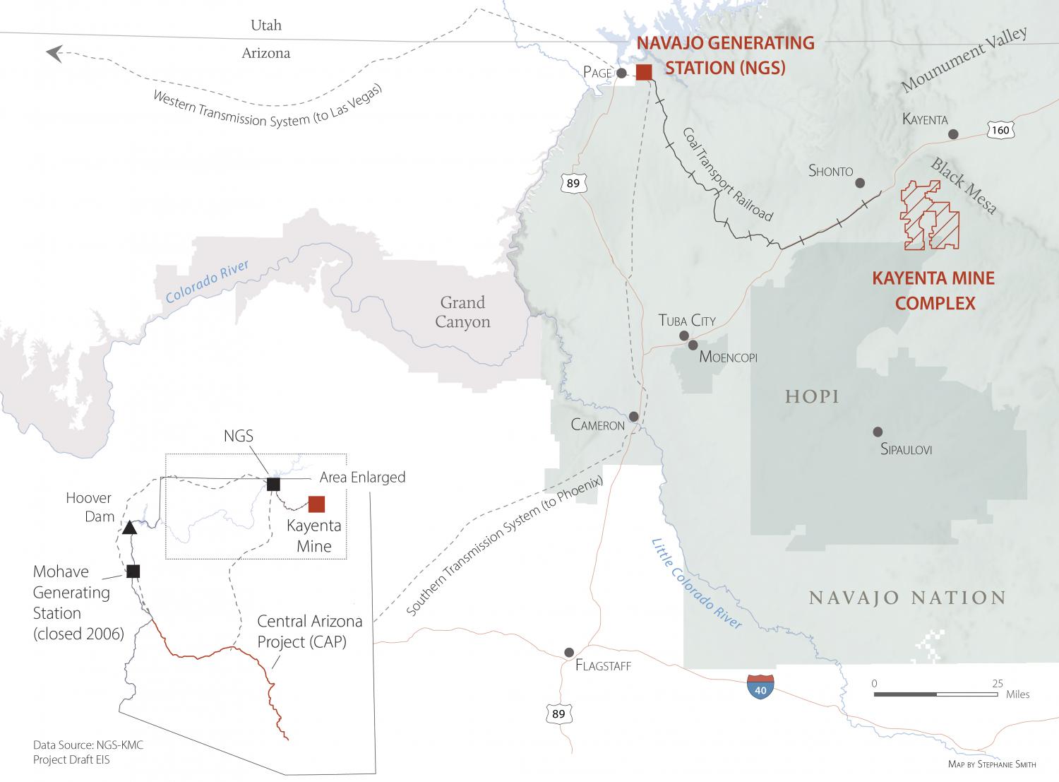 NGS and Kayenta Mine map