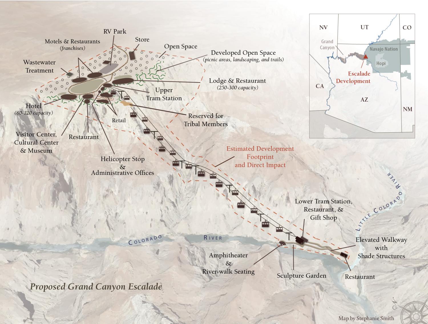 Map of Proposed Grand Canyon Escalade