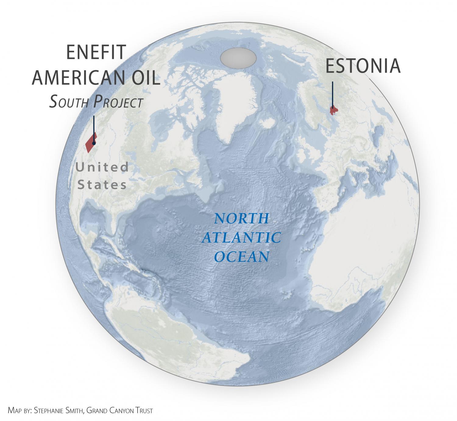 Map of Enefit's Estonia location.