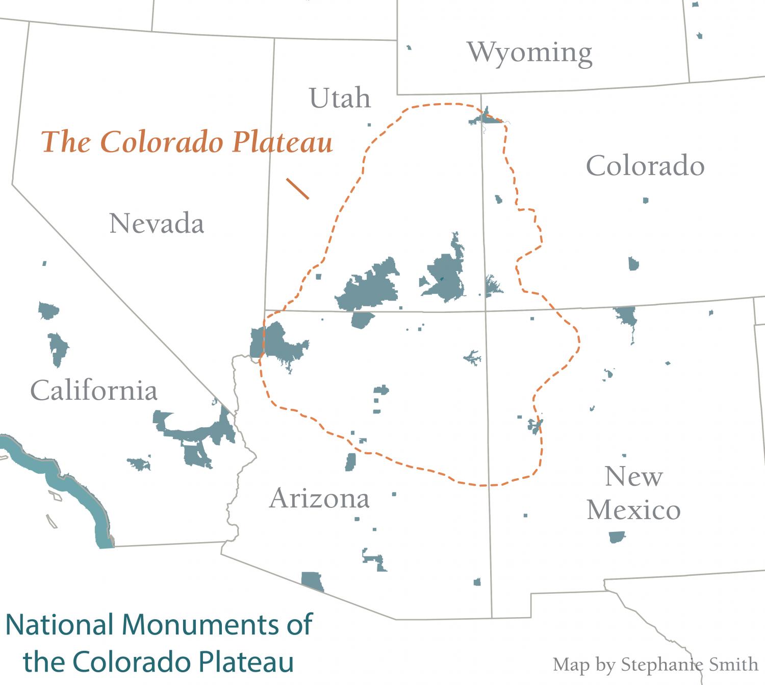 Map of National Monuments on the Colorado Plateau