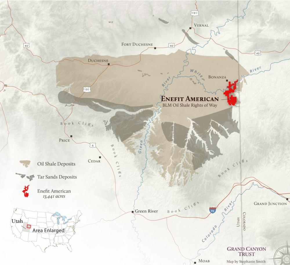 Map of Oil Shale and Tar Sands Deposits