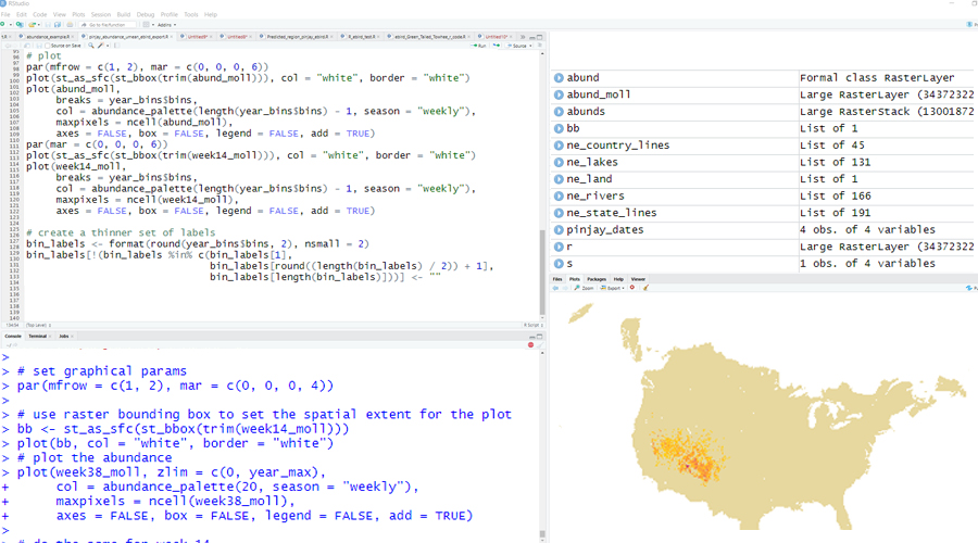 Code example in R.