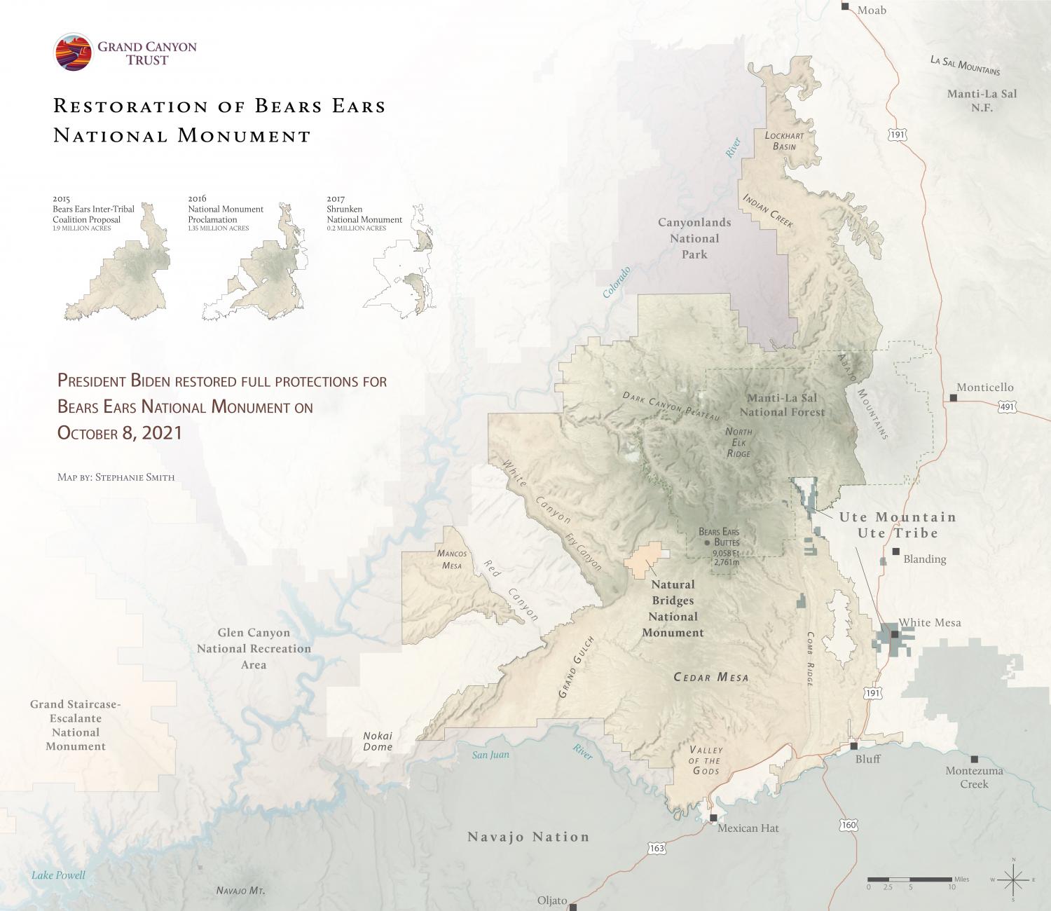 Restoration of Bears Ears National Monument Map