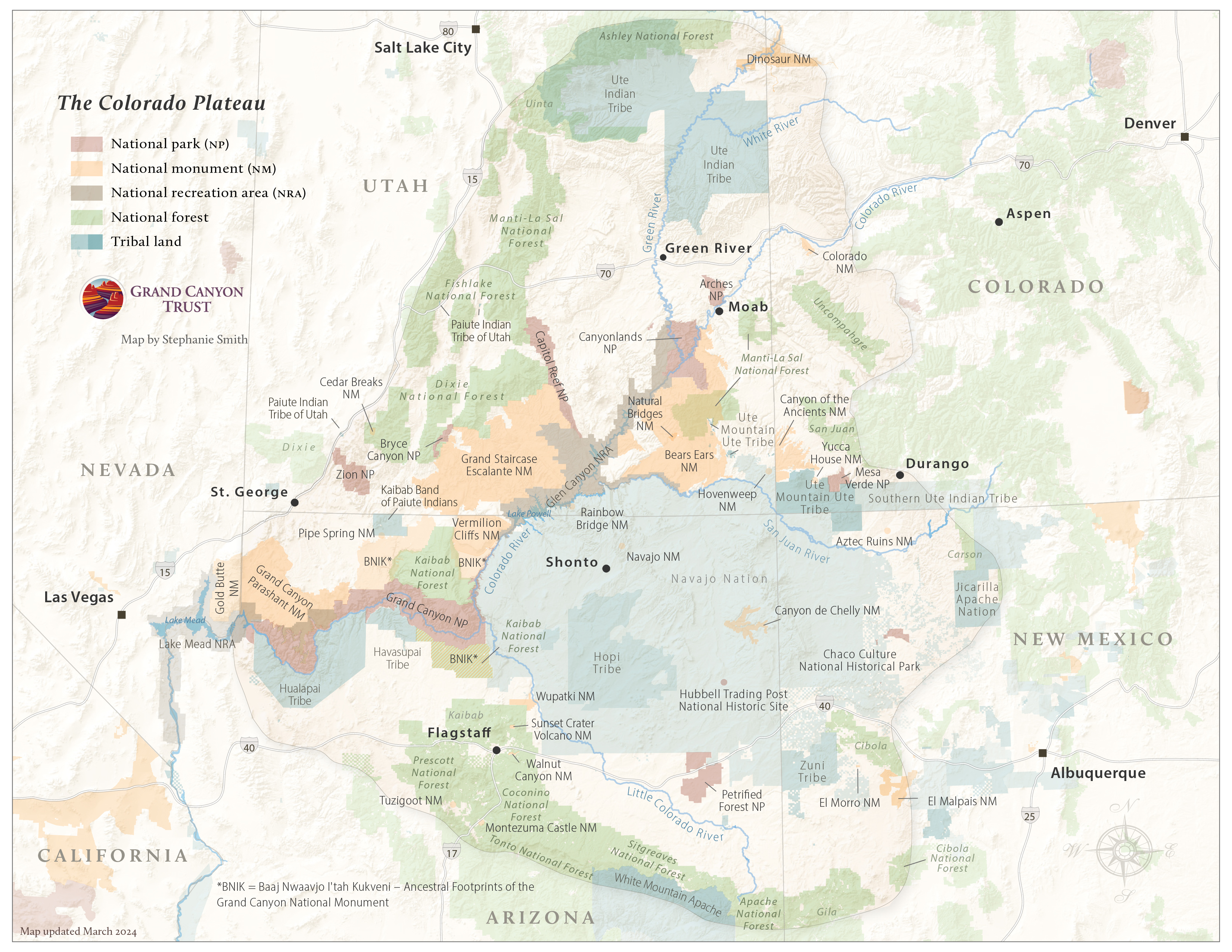 View a map of the Colorado Plateau.