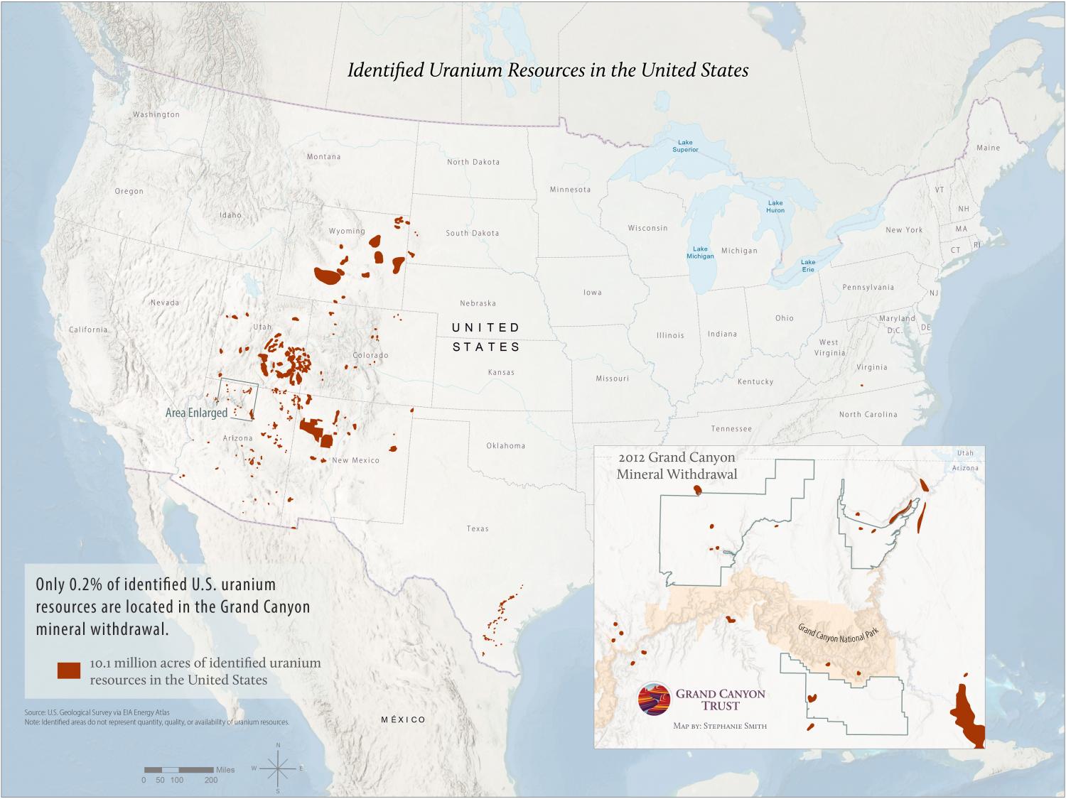 Identified uranium resources in the United States