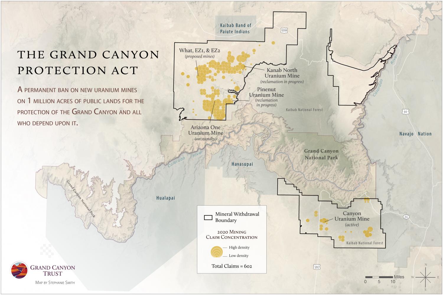 Map of the proposed Grand Canyon protection area