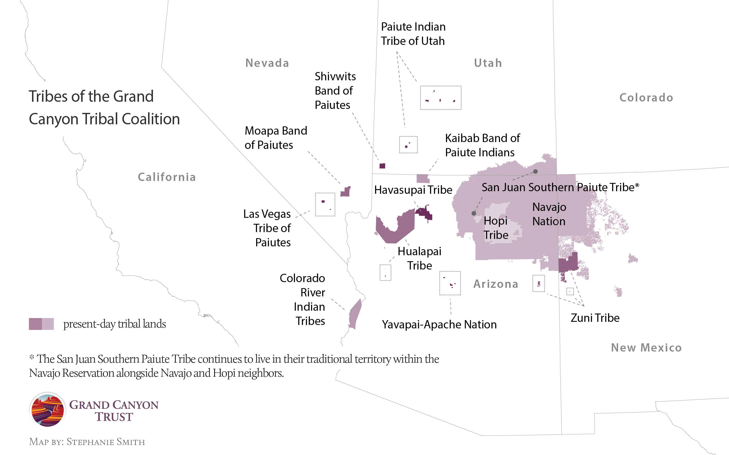 Grand Canyon Tribal Coalition map
