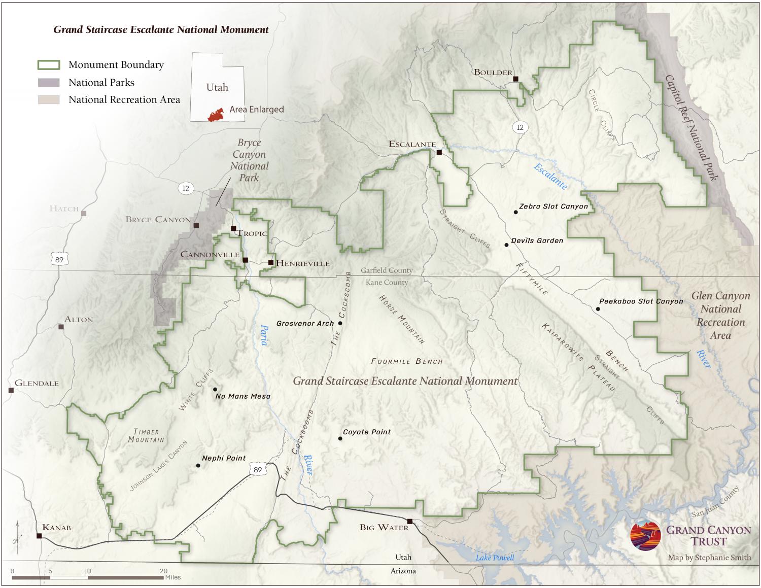 Map of Grand Staircase-Escalante National Monument