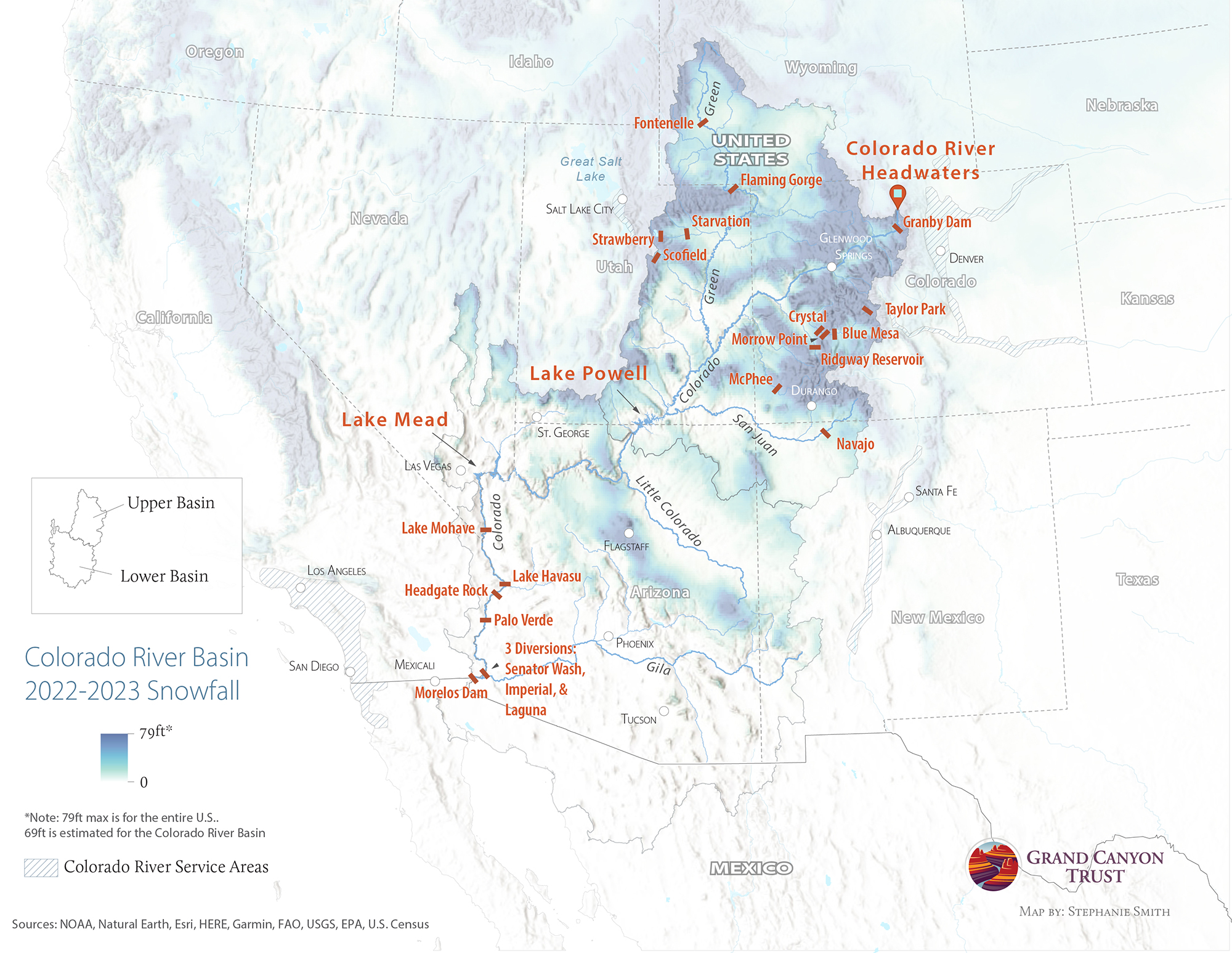 Colorado River Basin snowfall