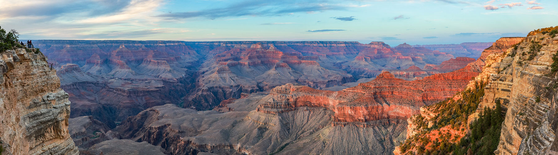 A colorful view of the Grand Canyon from Yavapai Point in Grand Canyon National Park.