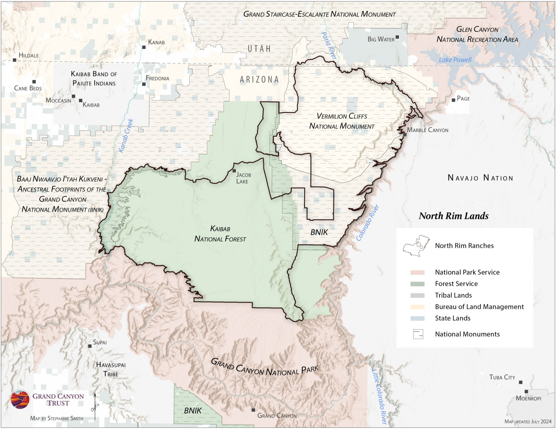 Map of North Rim Ranches