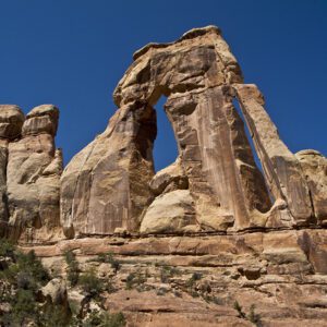 Druid Arch against a bright blue sky