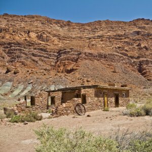 A historic structure at the Spencer Trail