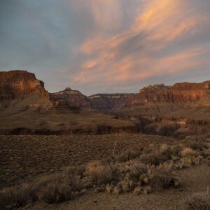A Grand Canyon sunset on the Tonto Trail