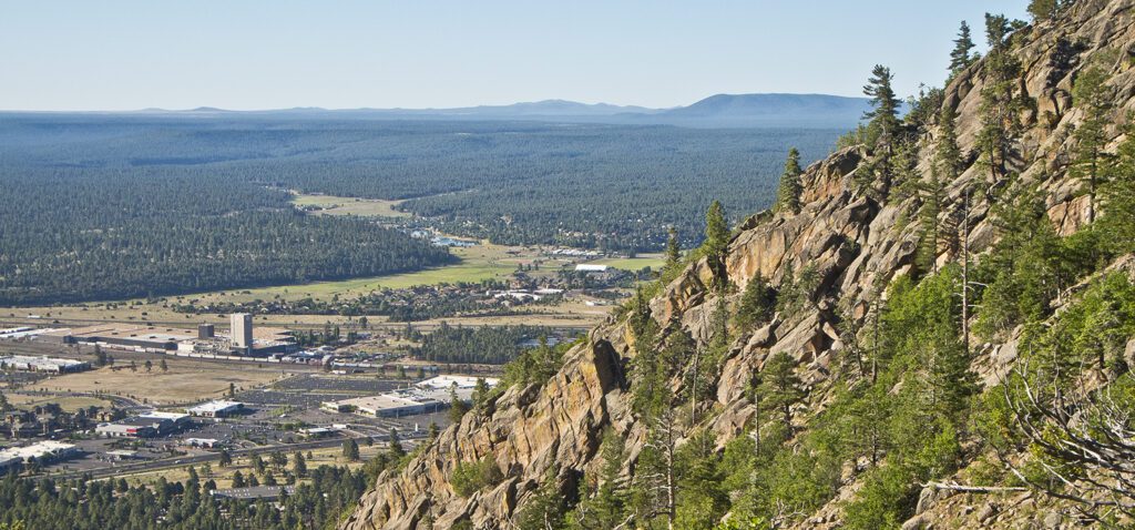 A view of Flagstaff from the slopes of Mount Elden