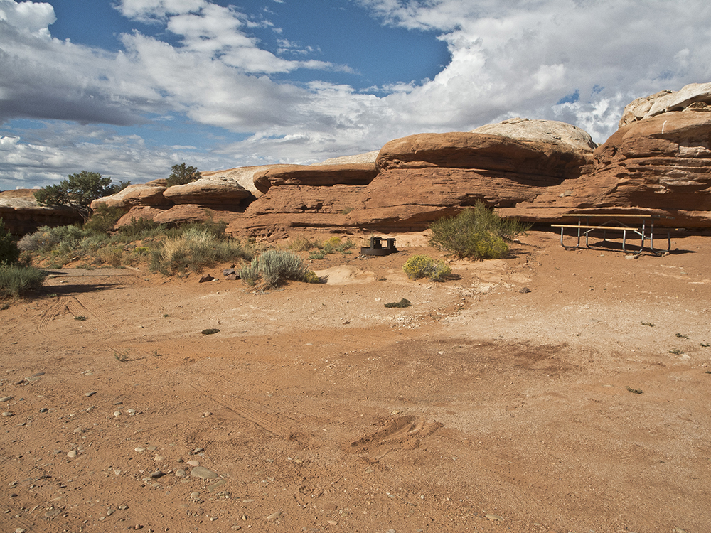 Sandstone outcrops at Hamburger Rock Campground