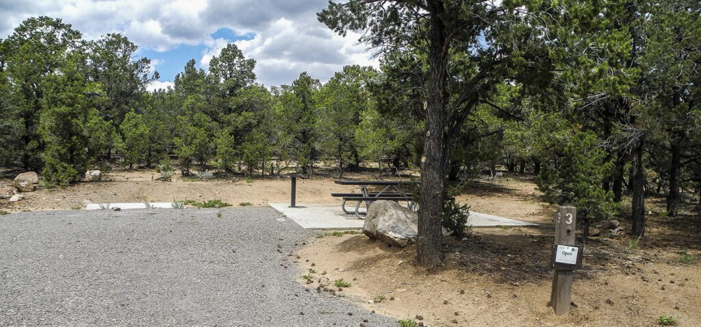 Empty site in the campground