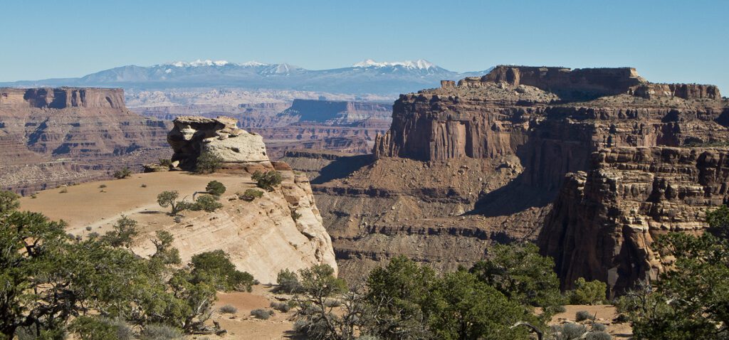 Views of the La Sals from the Neck Springs Loop